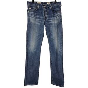 ADRIANO GOLDSCHMIED AG THE GRADUATE MEN'S BLUE STRAIGHT LEG JEAN PANT SIZE 32R